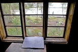 Blick aus einer „bua“-Hütte.