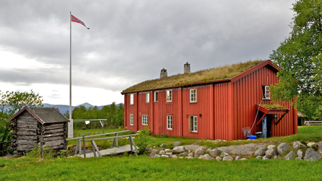 Der Norwegische Wanderverein betreibt den südlichen Hof seit 1926 als Wanderhütte. Foto: Naturcentrum AB.